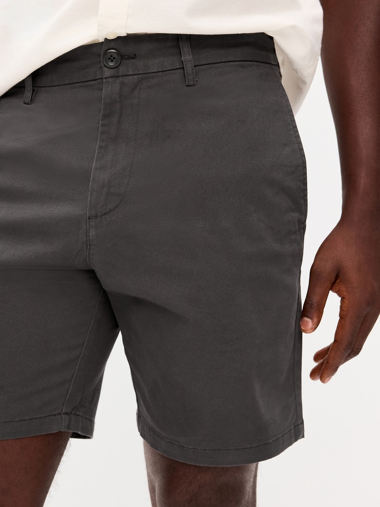 Slim Built-In Flex Rotation Chino Shorts -- 8-inch inseam