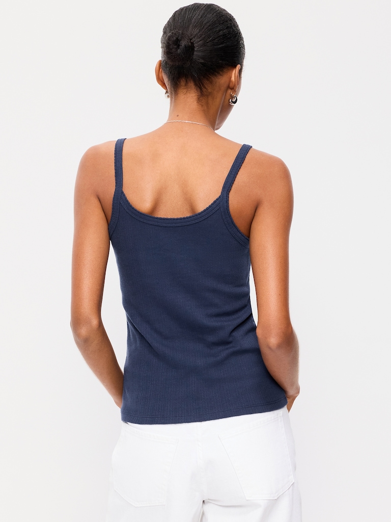 Pointelle Cami Tank Top