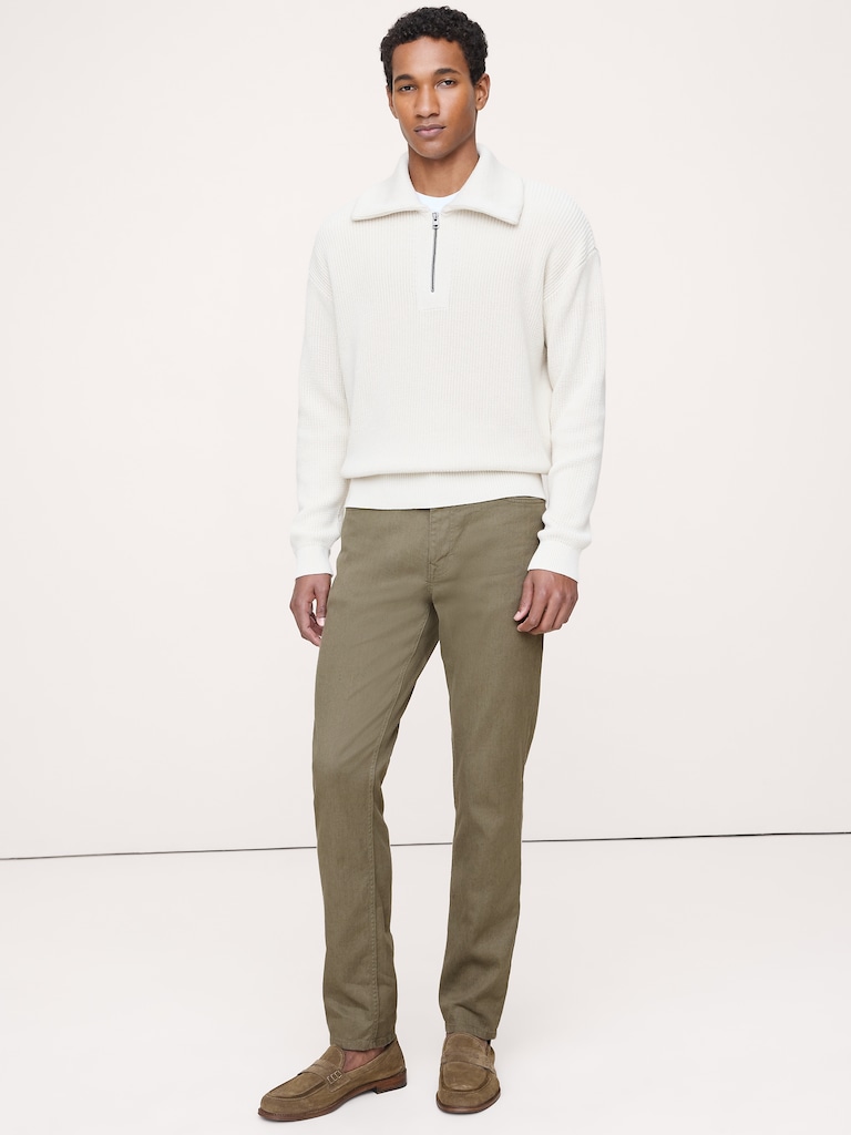 Slim Linen-Cotton Traveler Pant