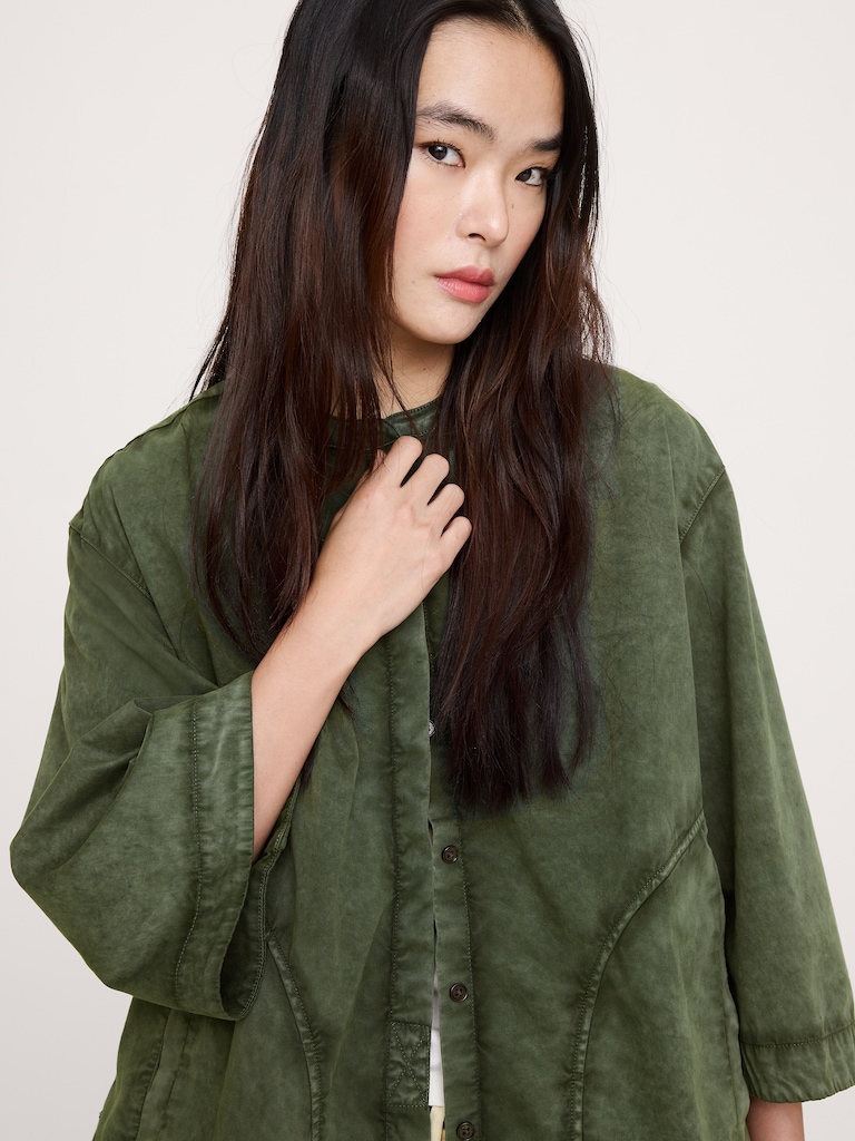 Overdye Cotton Tunic Shirt