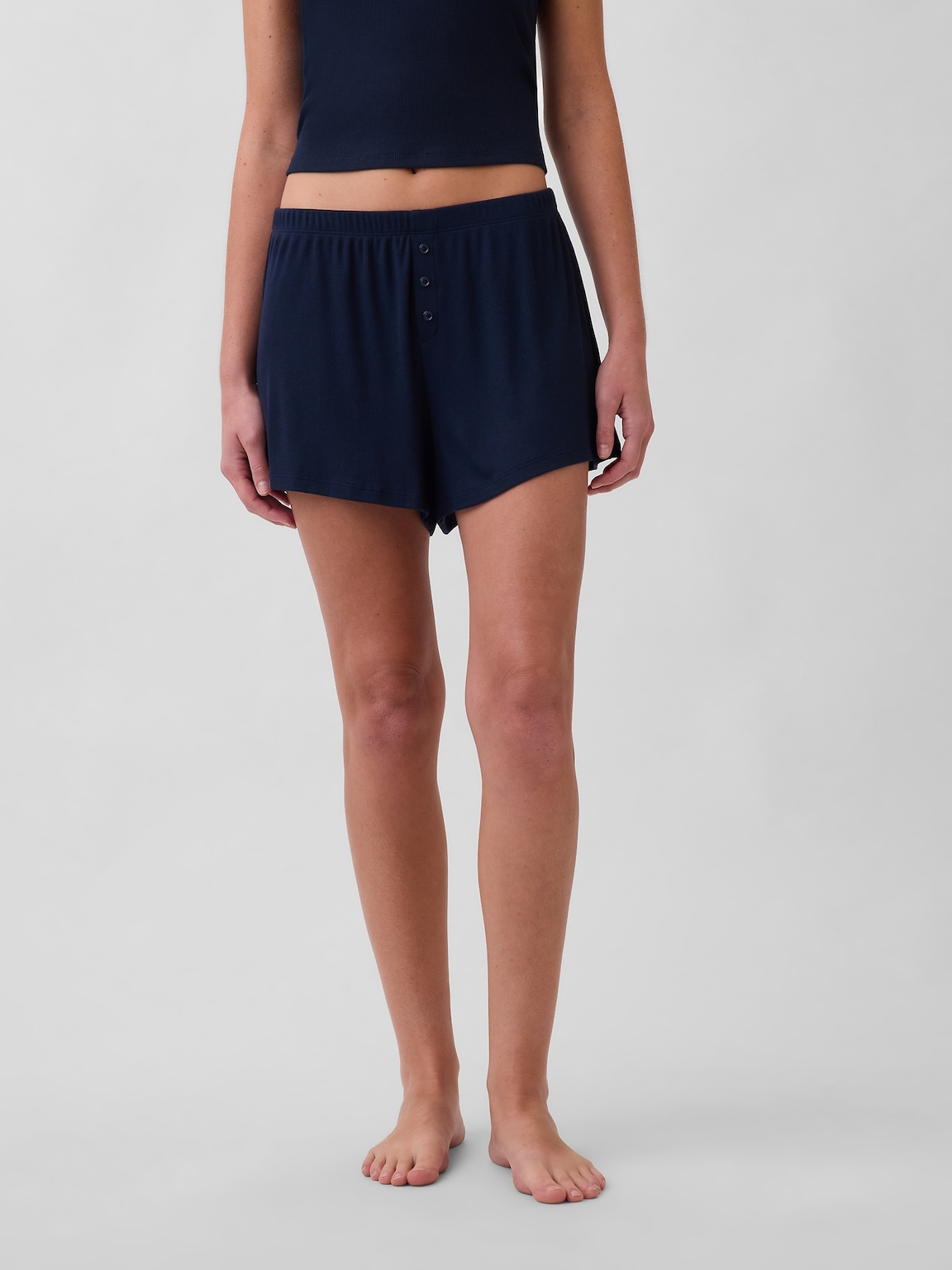 Mini Rib Relaxed PJ Shorts