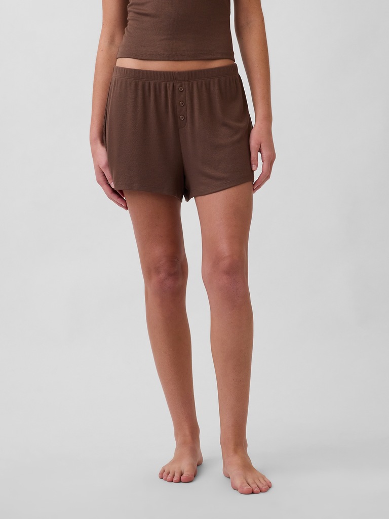 Mini Rib Relaxed PJ Shorts