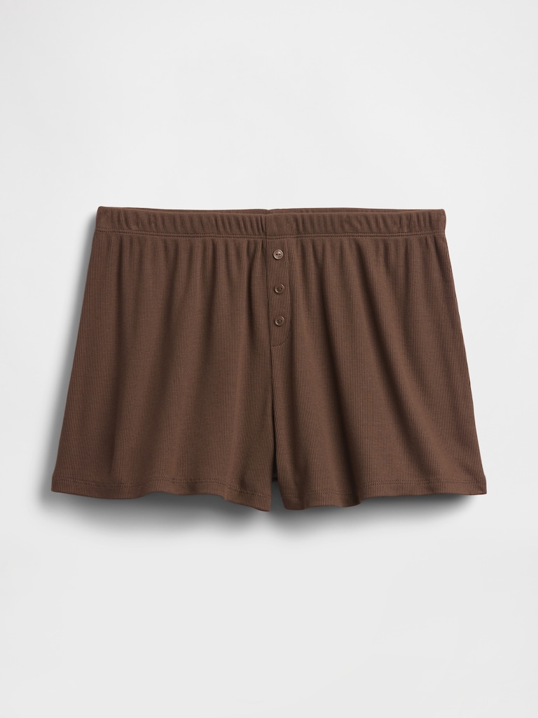 Mini Rib Relaxed PJ Shorts
