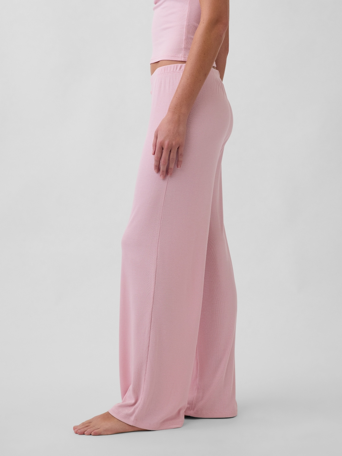 Mini Rib Wide-Leg PJ Pants