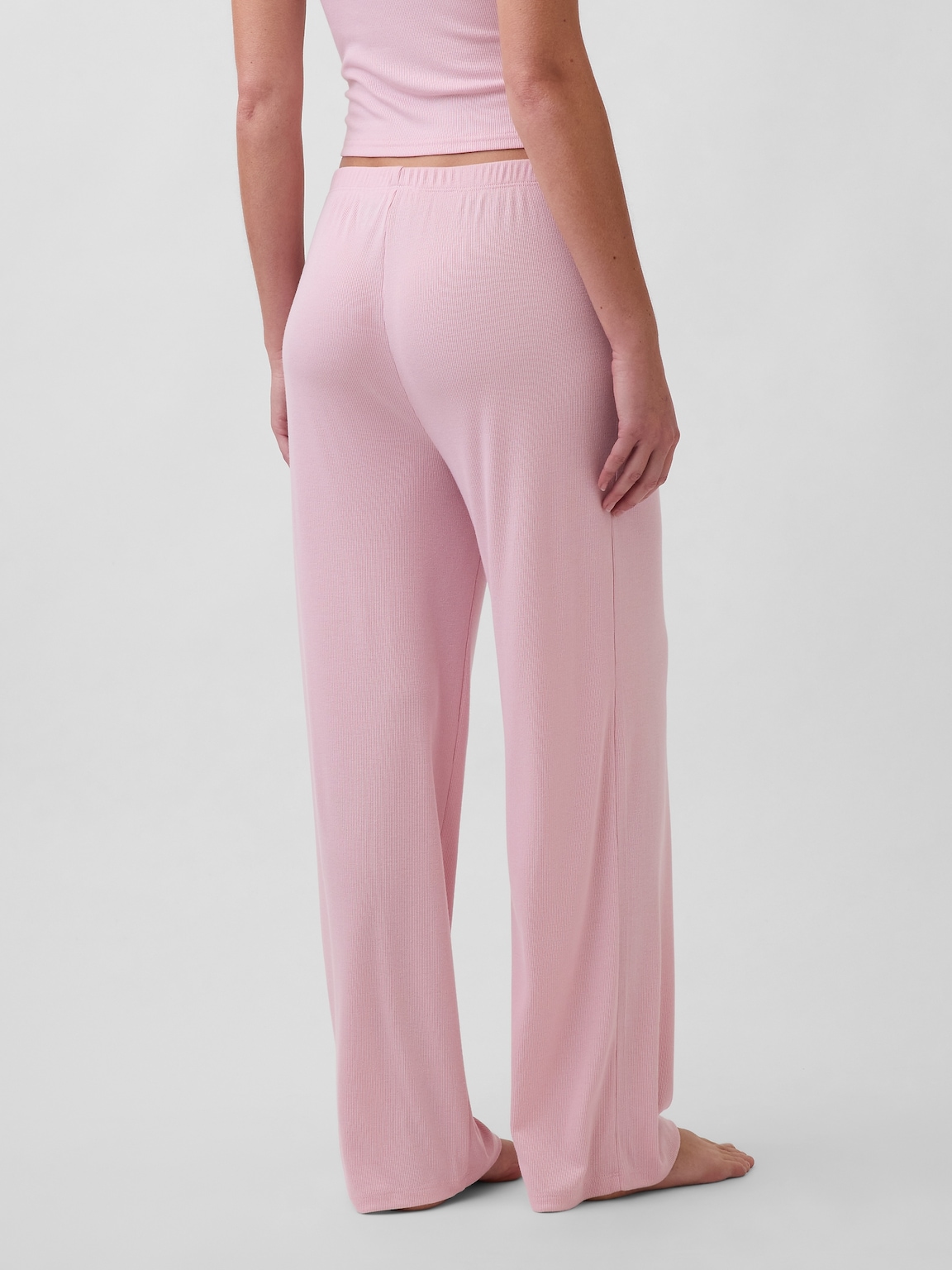 Mini Rib Wide-Leg PJ Pants