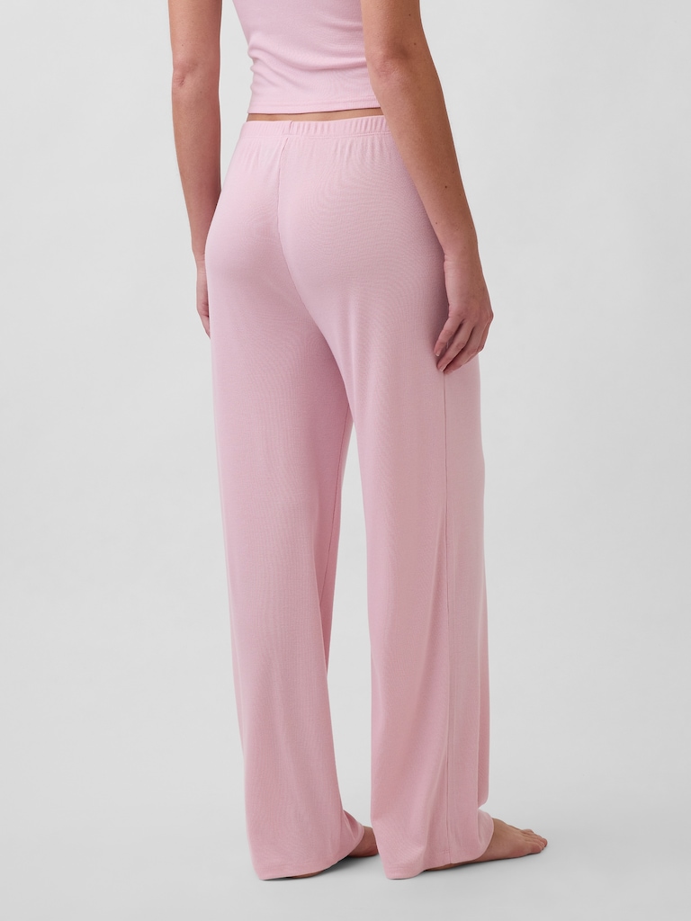 Mini Rib Wide-Leg PJ Pants