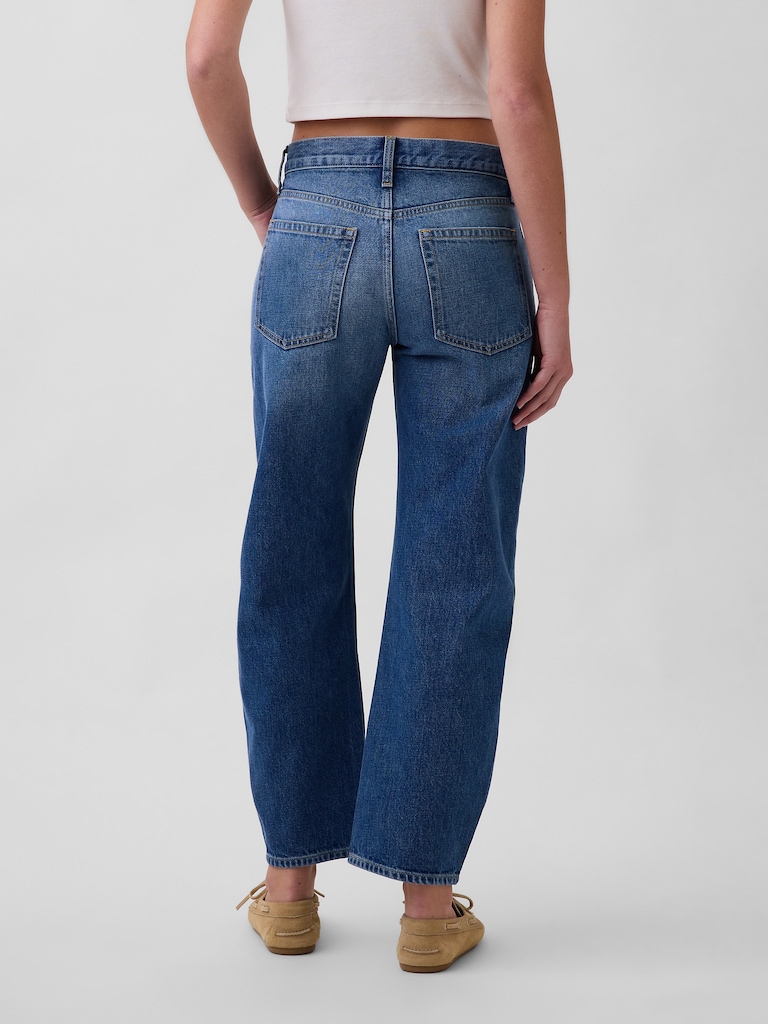 Mid Rise Slim Barrel Jeans