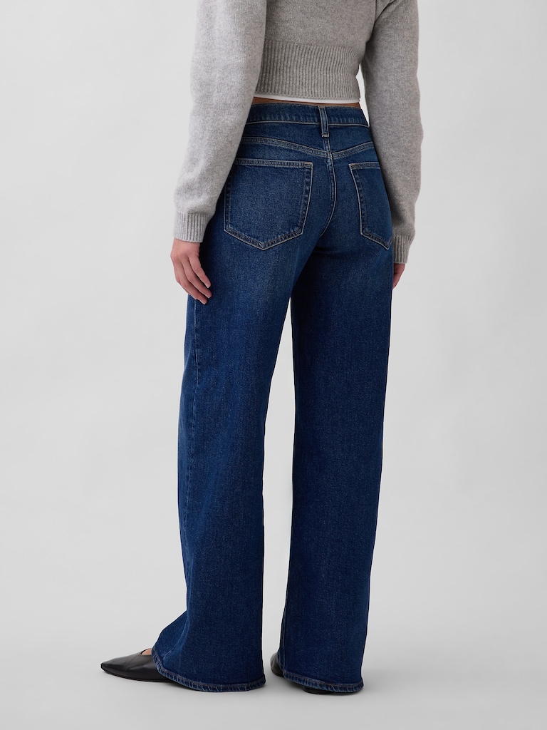 Mid Rise Stride Wide-Leg Jeans