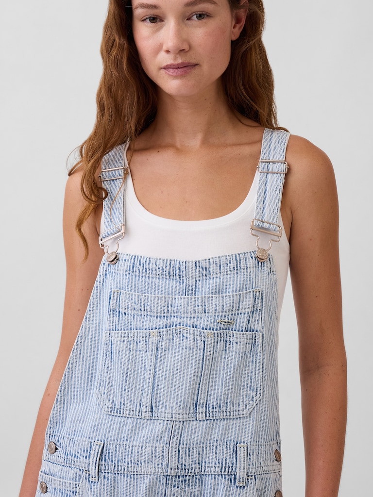 UltraSoft Denim Horseshoe Overalls