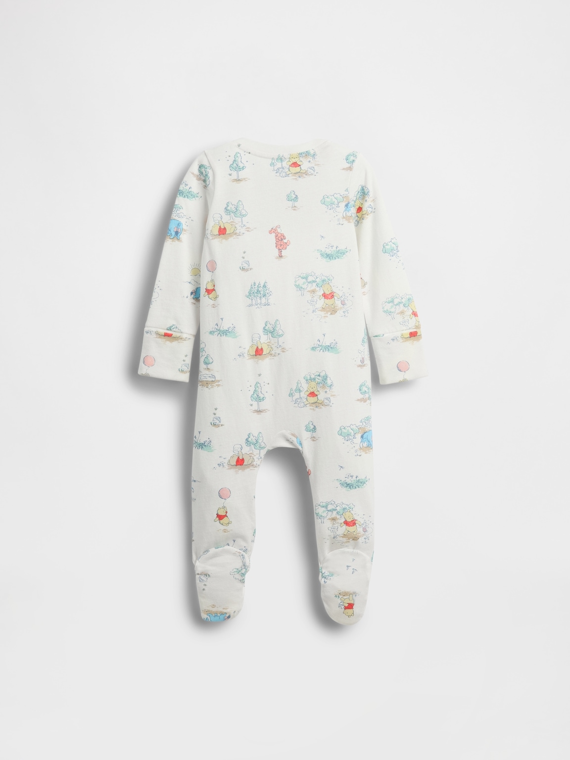 Baby Winnie The Pooh Organic Cotton Footed One-Piece