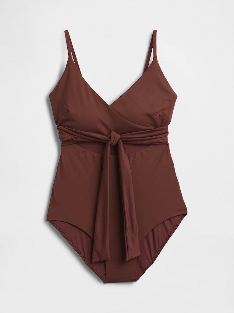 Cutout Wrap One-Piece Swimsuit