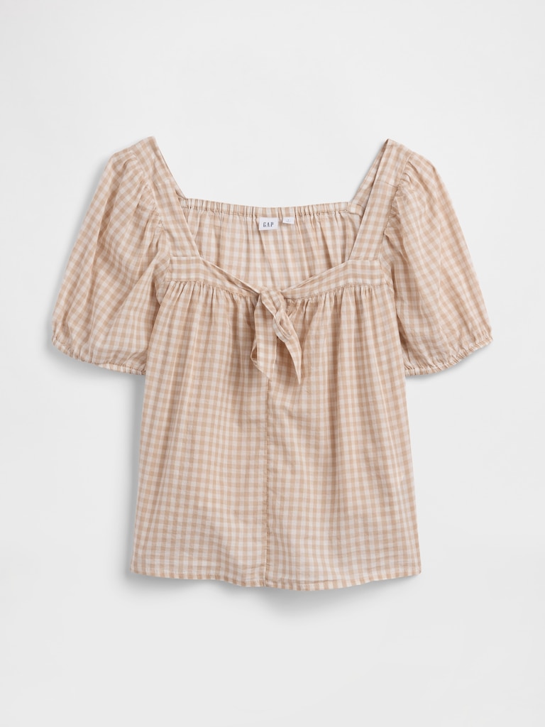 Relaxed Tie-Front Top