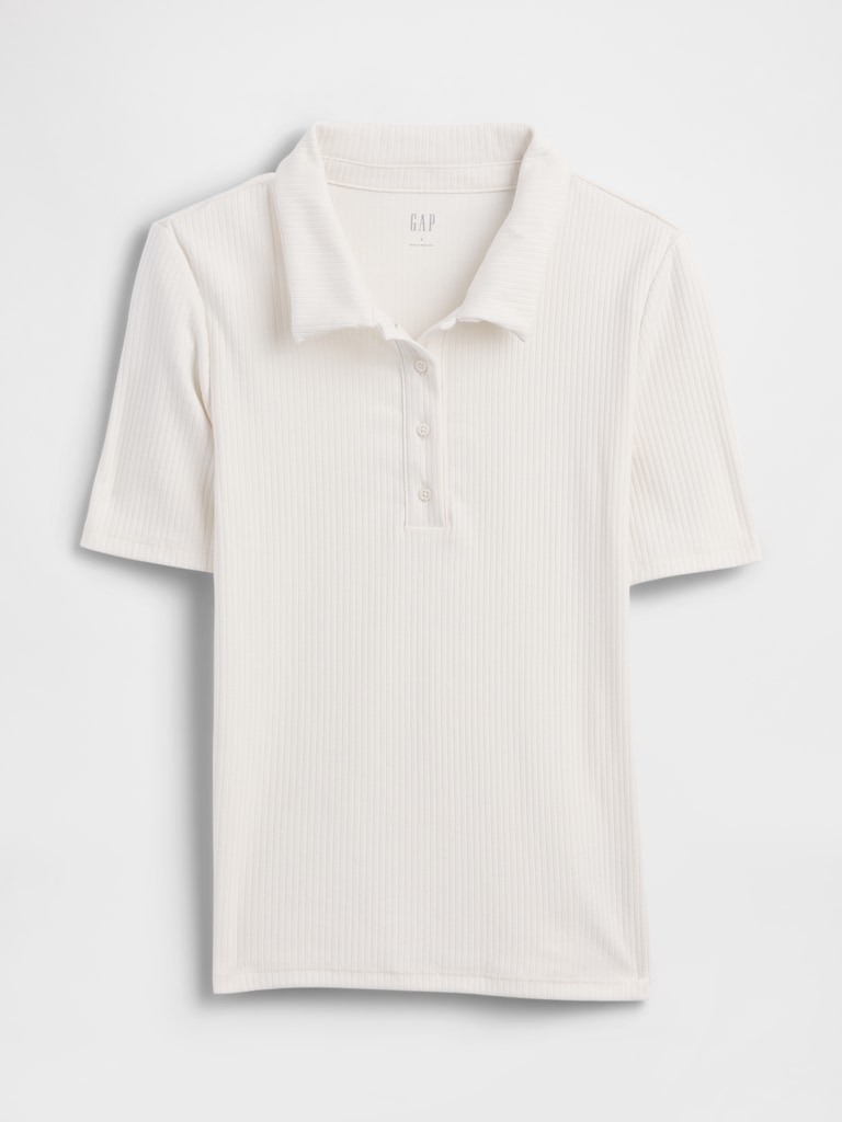 Ribbed Polo Shirt
