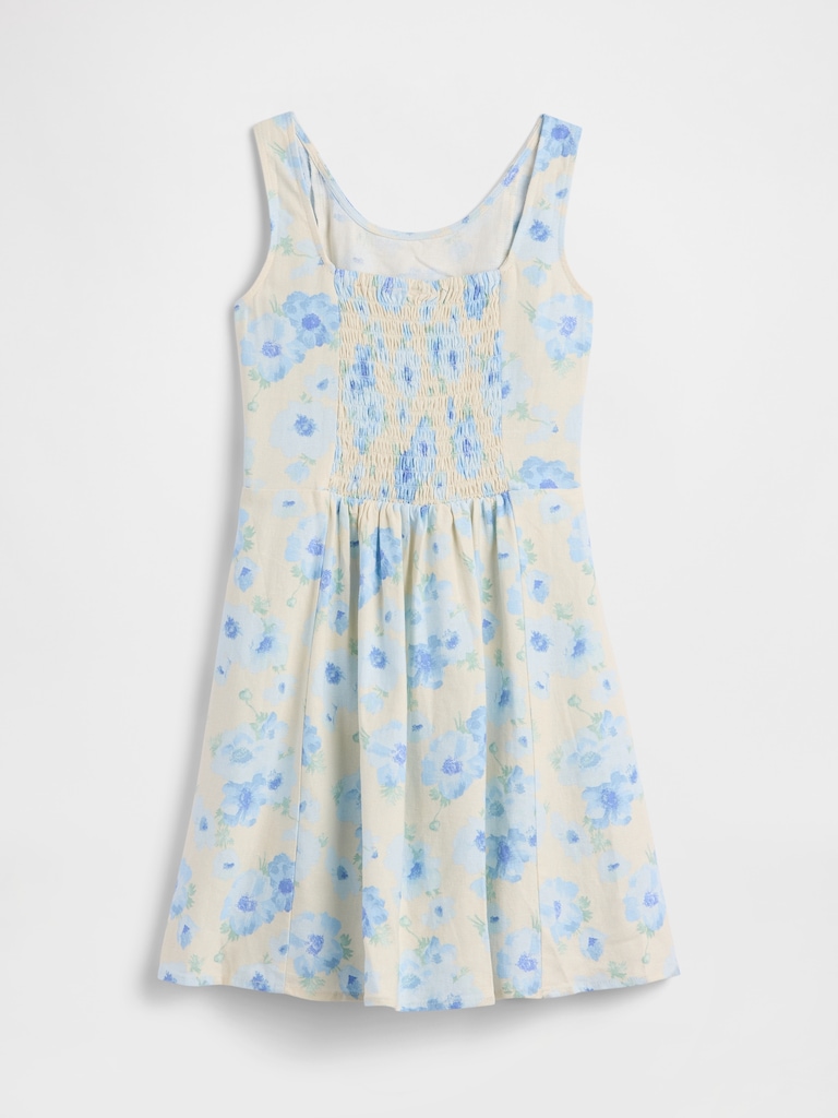 Kids Linen-Blend Tank Dress