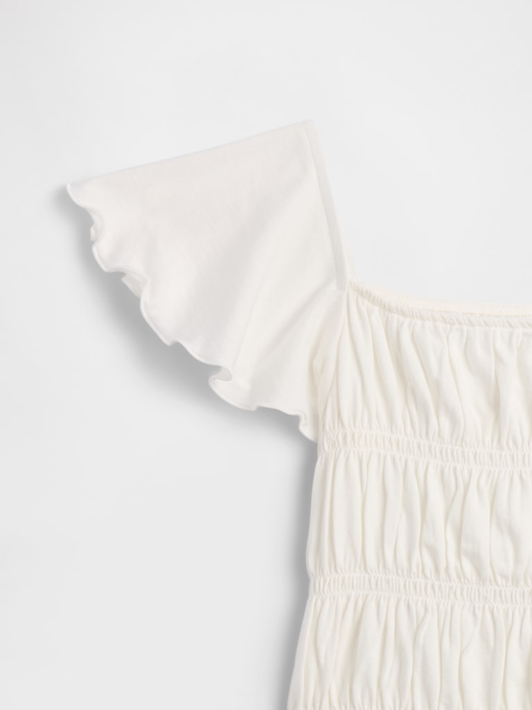 Kids Smocked Flutter Sleeve Top