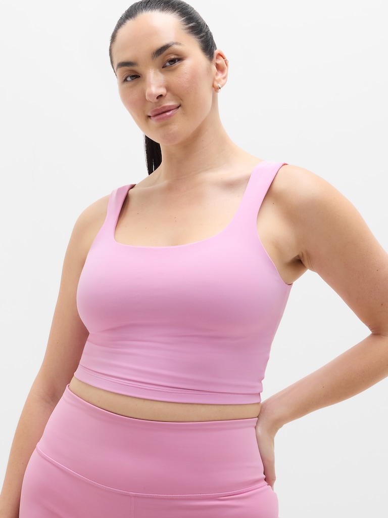 Transcend Square Neck Crop Sports Bra D-DD