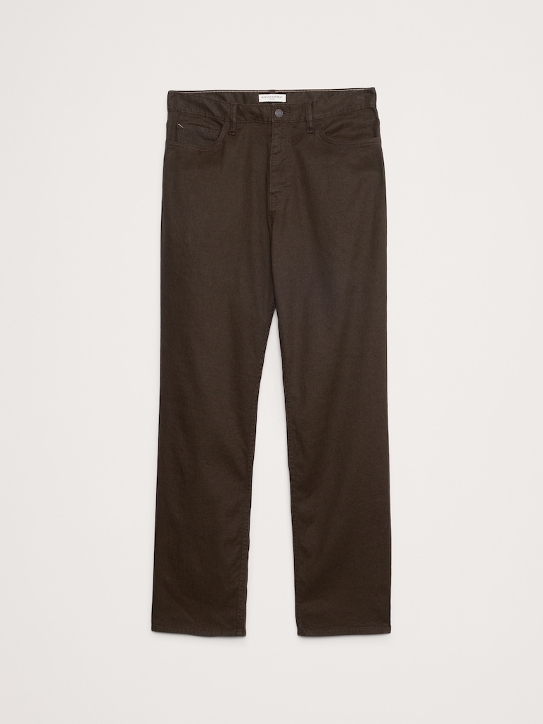 Straight Linen-Cotton Traveler Pant
