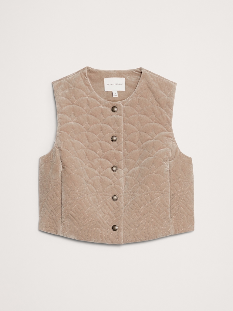 Quilted Velvet Vest