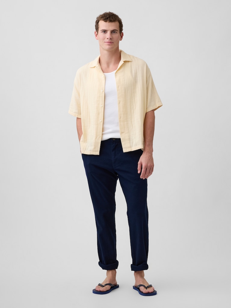 Gauze Vacay Shirt in Boxy Fit