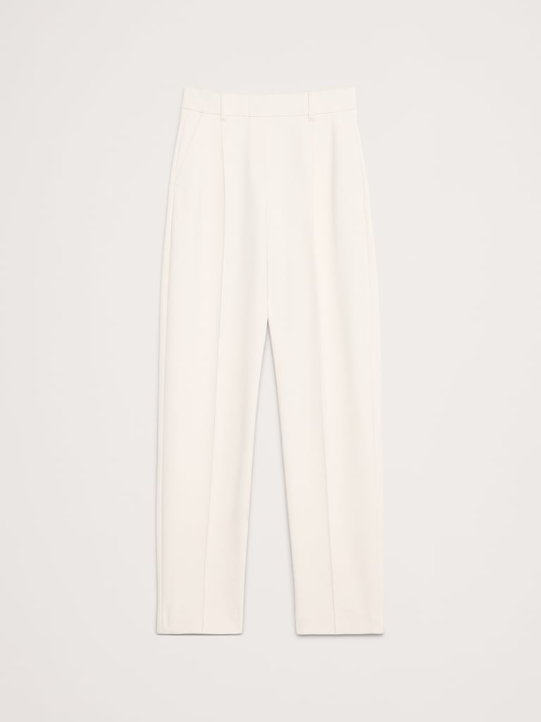 High-Rise Tapered Drapey Ponte Pull-On Pant