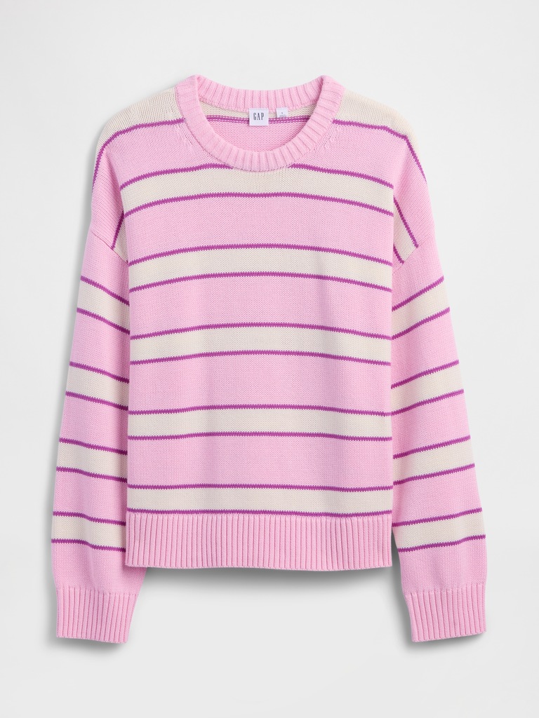 Relaxed Cotton Crewneck Sweater