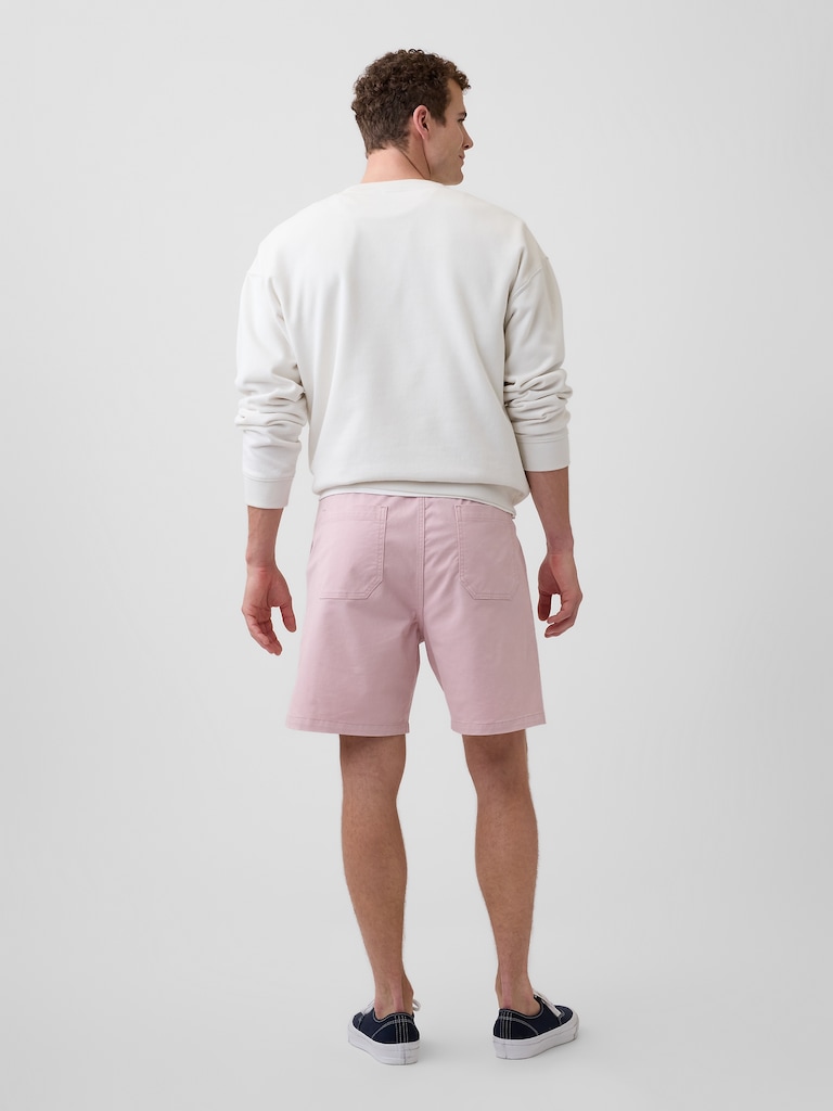 7" Essential Pull-On Khaki Shorts