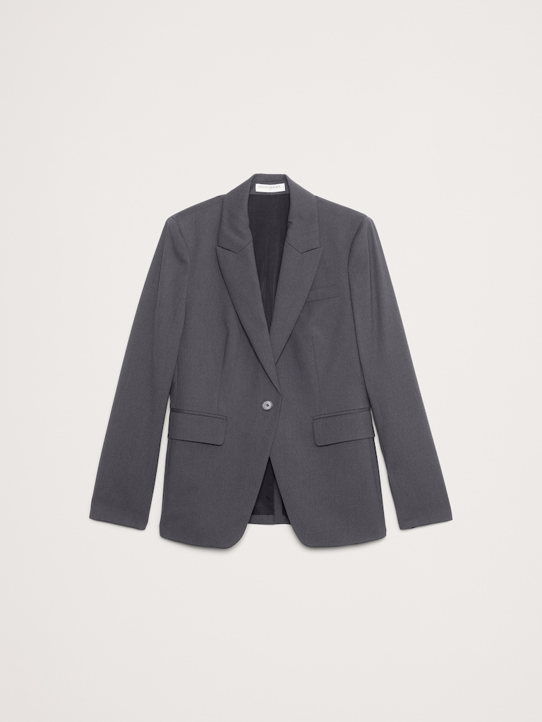 Slim Italian Lightweight Wool Blazer