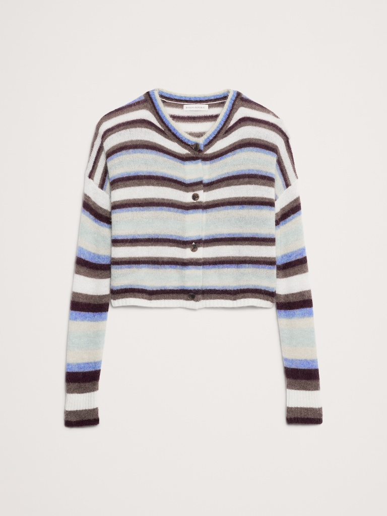 Italian Alpaca-Blend Cropped Cardigan