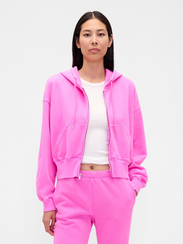 VintageSoft Wedge Zip Hoodie