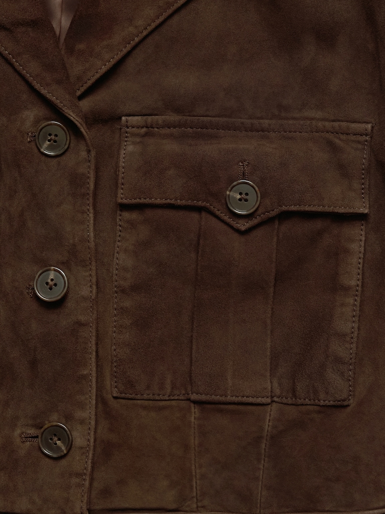 Suede Double Pocket Jacket