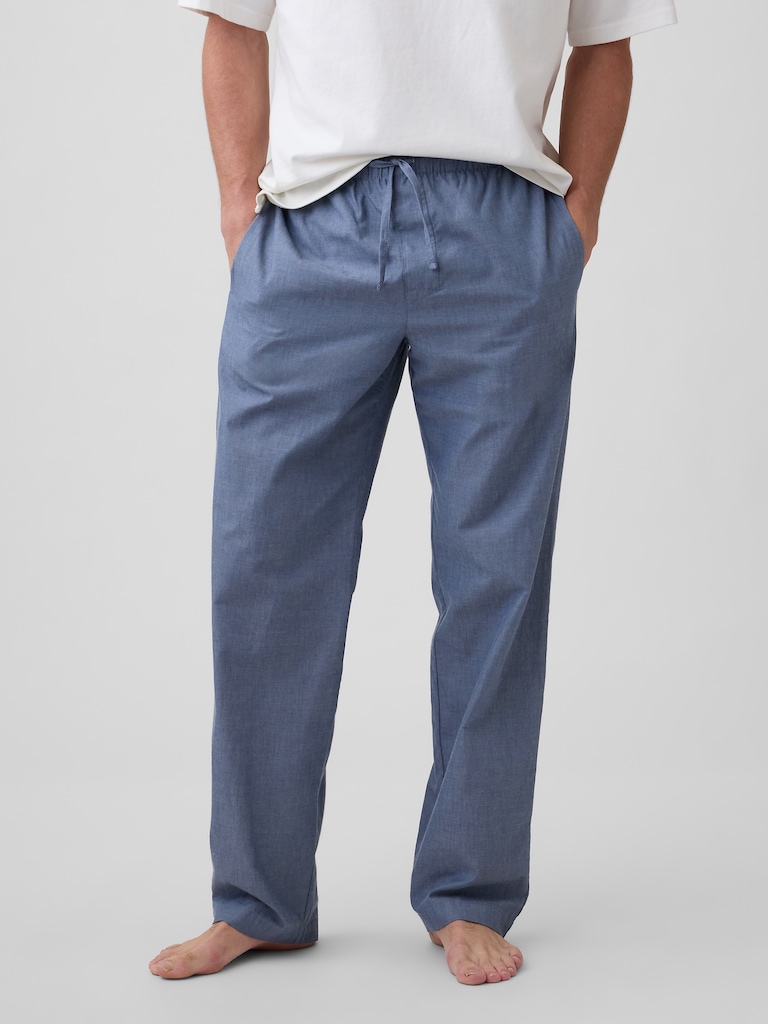 Relaxed Poplin PJ Pants