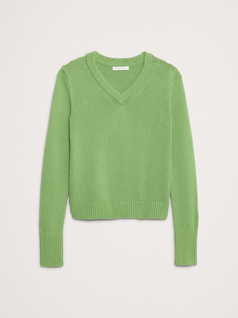 Eversoft Cotton-Silk V-Neck Sweater