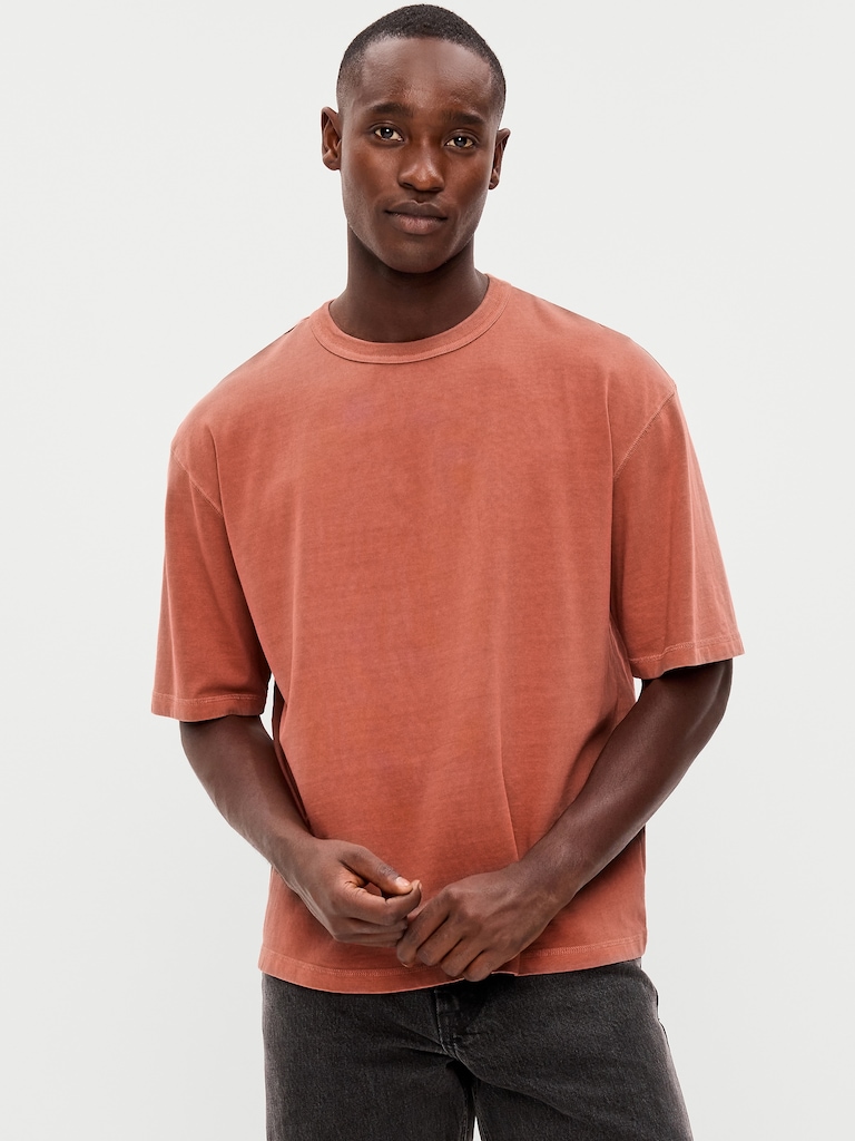 Garment-Dyed Heavyweight Cropped T-Shirt