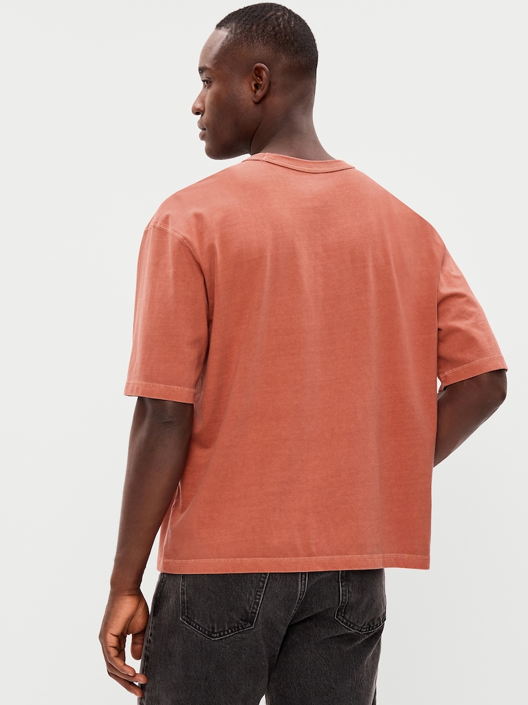 Garment-Dyed Heavyweight Cropped T-Shirt