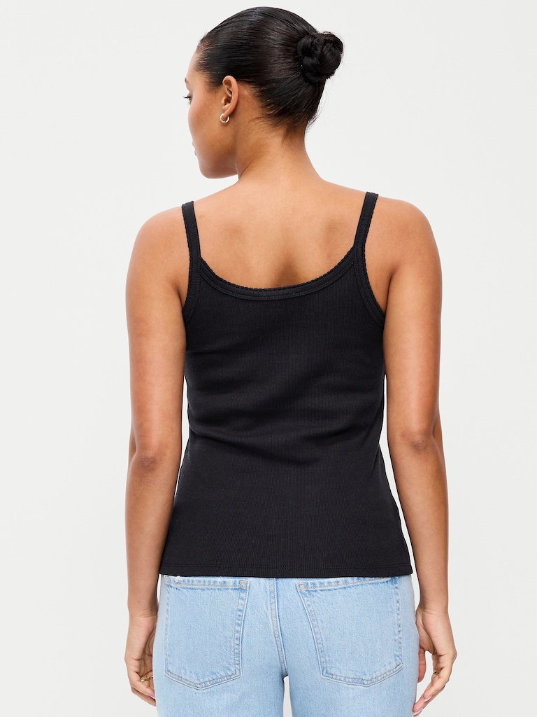 Rib-Knit Cami Tank Top
