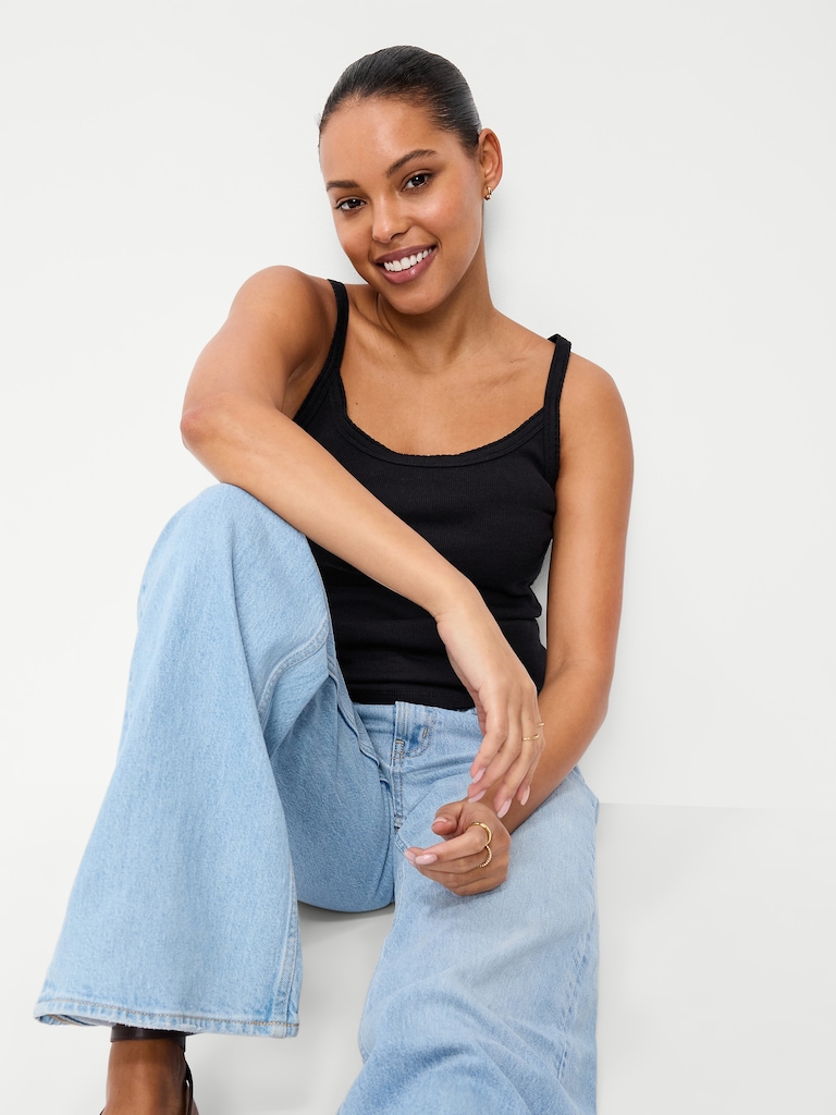 Rib-Knit Cami Tank Top