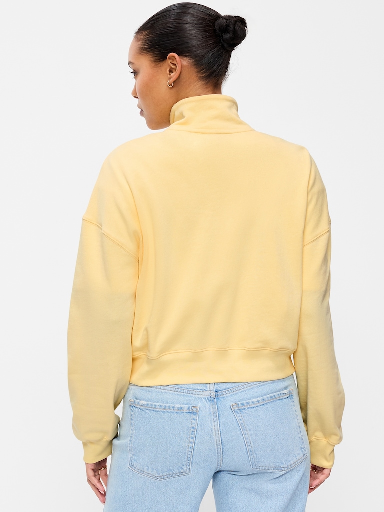 SoComfy Terry Oversized Logo Half-Zip Sweatshirt