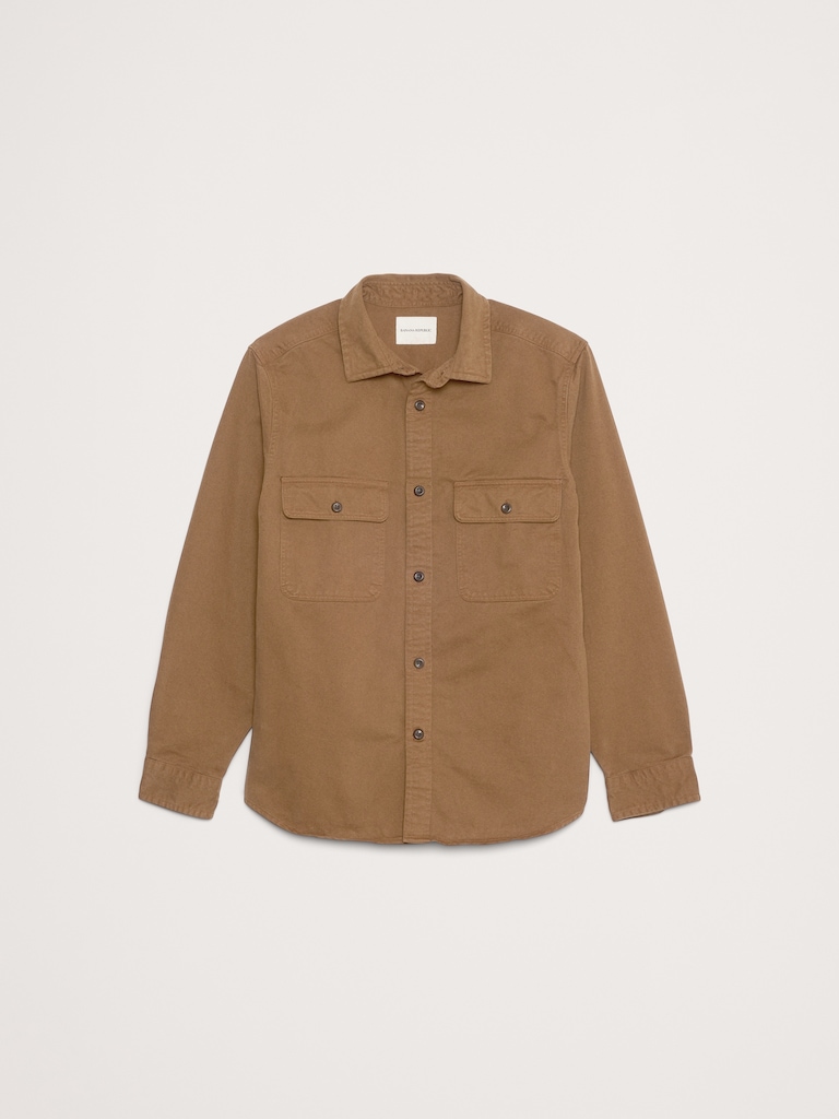 Cotton Twill Shirt Jacket