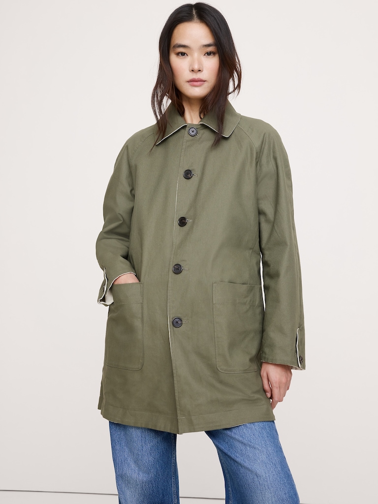 Short Reversible Cotton Car Coat