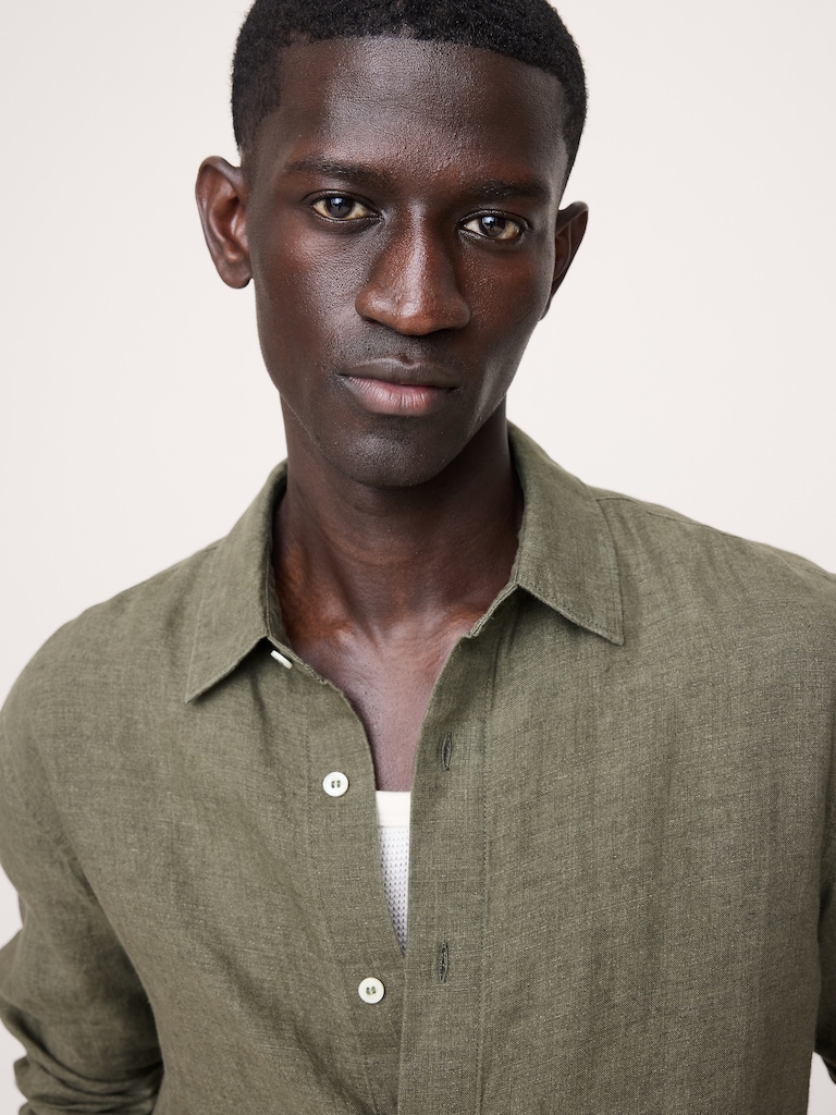 Slim-Fit Linen Shirt