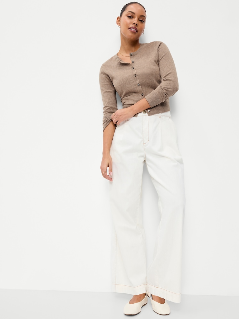 SoSoft Lite Cropped Crew-Neck Cardigan