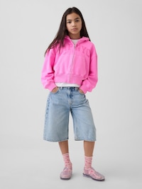 Kids VintageSoft Oversized Logo Zip Hoodie