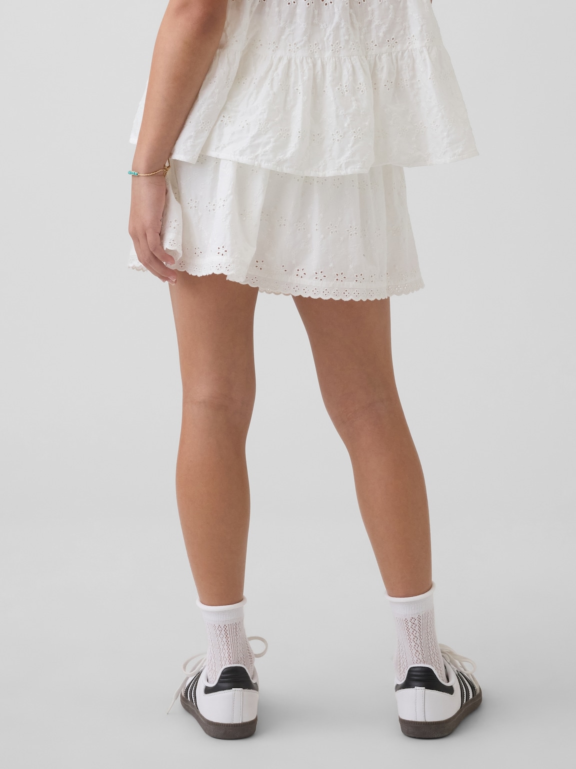 Kids Eyelet Foldover Skort