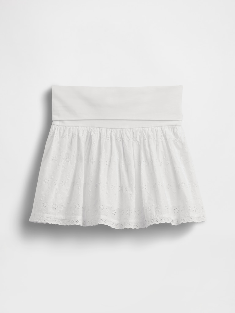 Kids Eyelet Foldover Skort