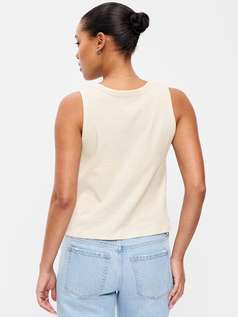 Relaxed Scoop-Neck Tank Top