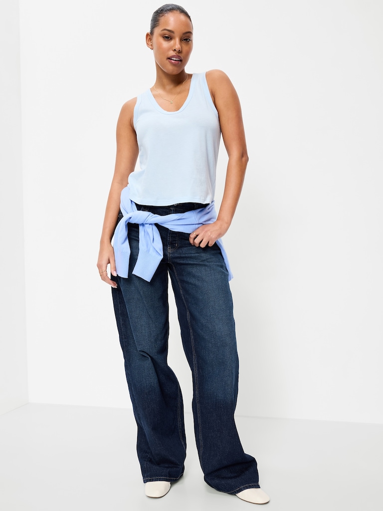 Relaxed Scoop-Neck Tank Top