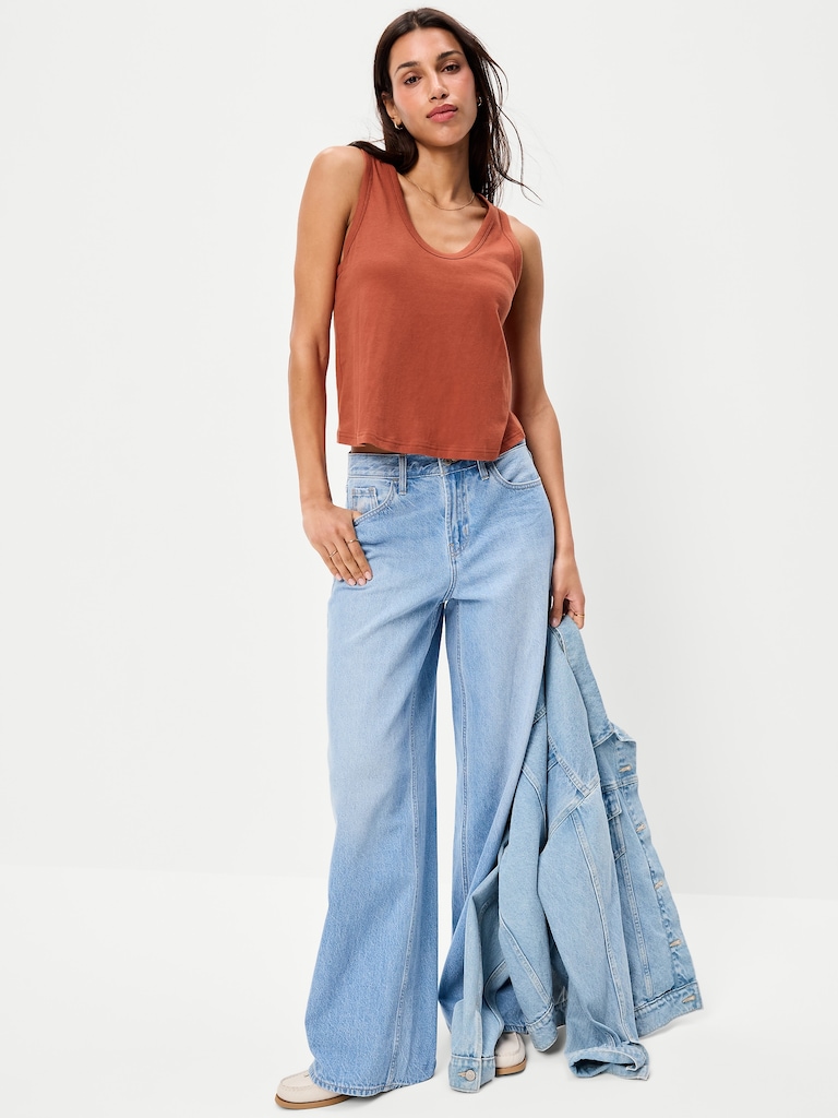 Relaxed Scoop-Neck Tank Top