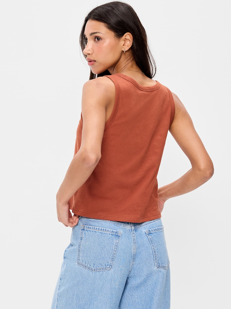 Relaxed Scoop-Neck Tank Top