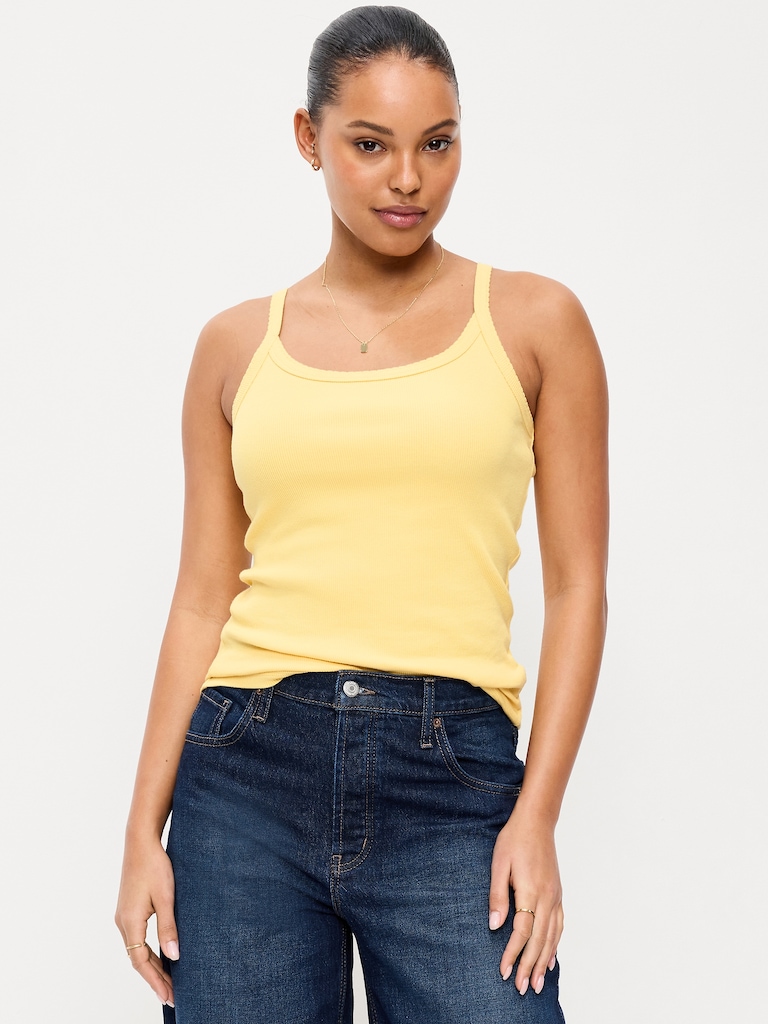 Rib-Knit Cami Tank Top