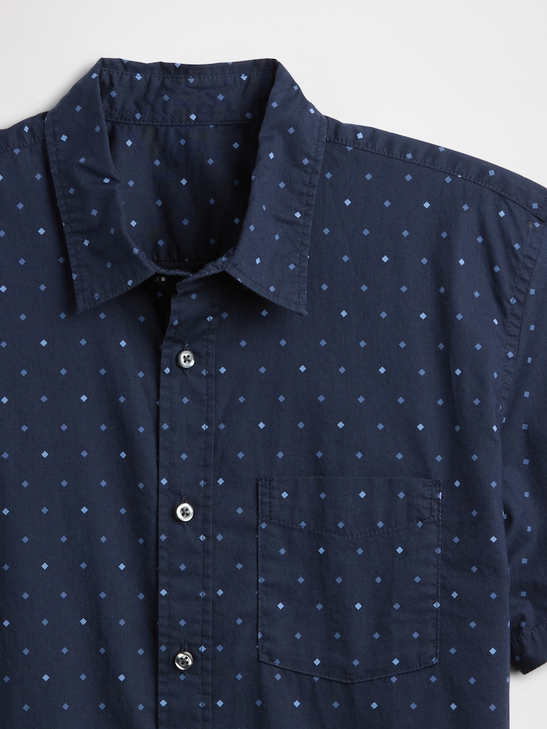 Stretch Poplin Shirt in Standard Fit